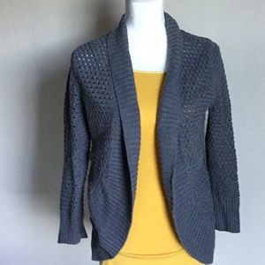 Converse Gray Crochet Cardigan Sz Medium